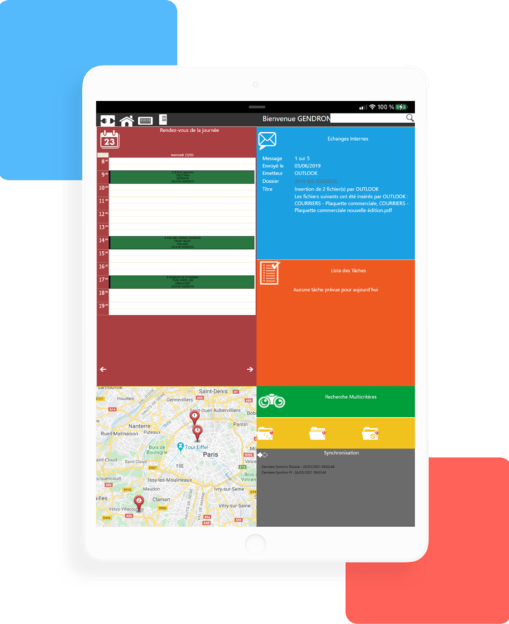 Application sur tablette pour expert en assurance
